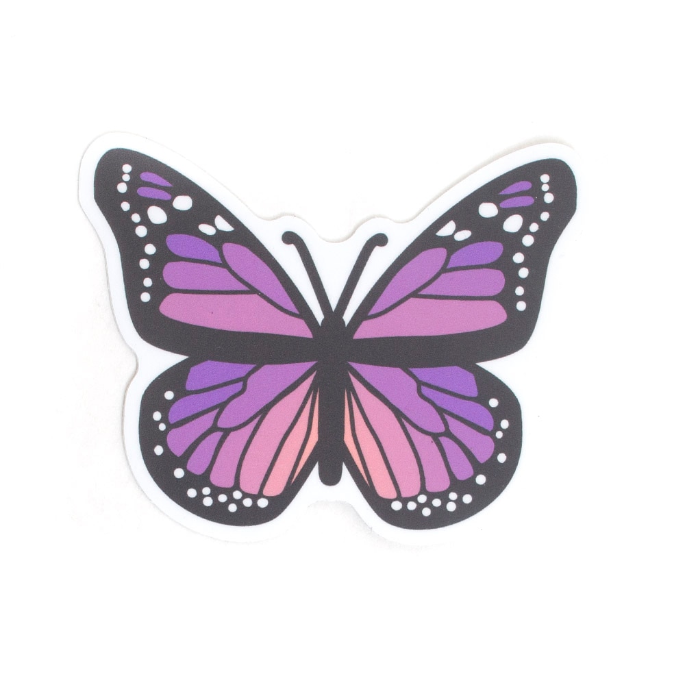 Stickers Northwest, 3", Sticker, Purple Butterfly